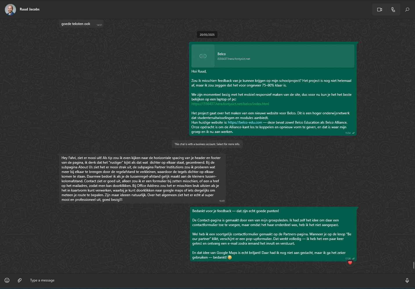 Feedback Ruud Jacobs