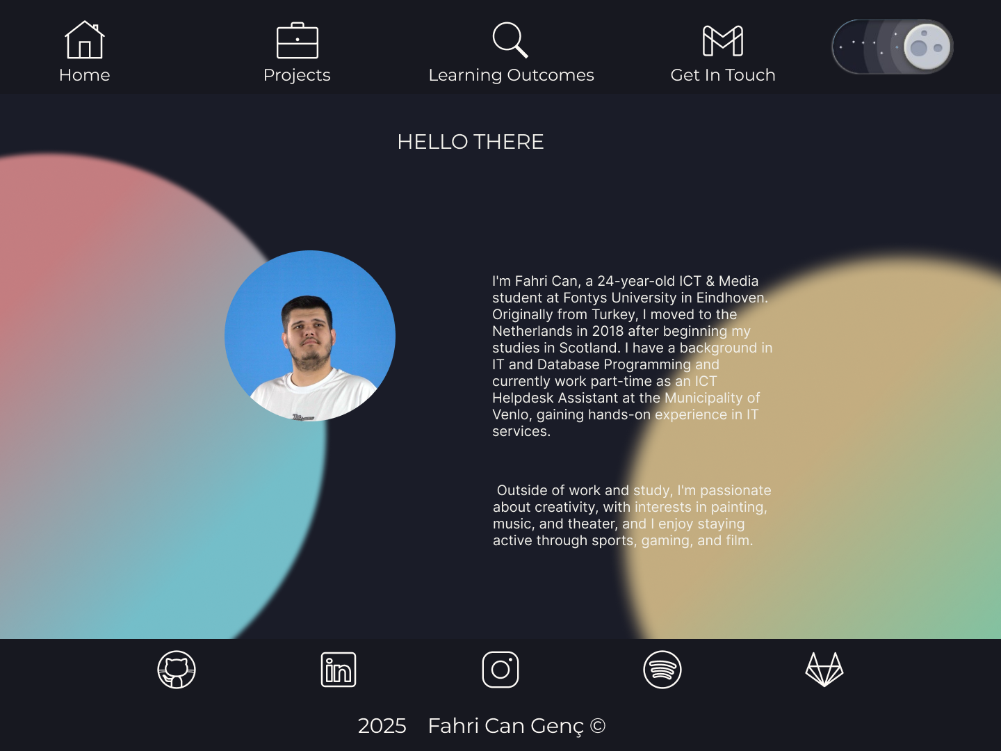New Portfolio Dark Theme