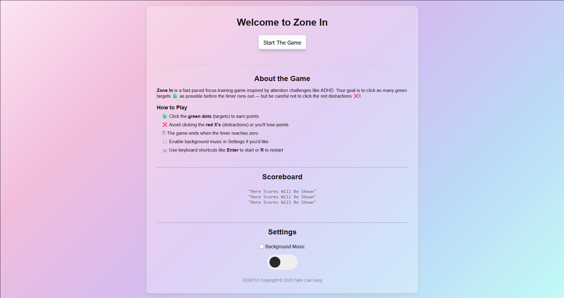 Final Landing Page